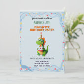 Invitation Dinosaur Anniversaire Bash Personnalisé (Debout devant)