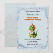 Invitation Dinosaur Anniversaire Bash Personnalisé (Devant / Derrière)