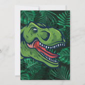 Invitation Dinosaur Anniversaire de enfant Dino Trex Volcano (Dos)