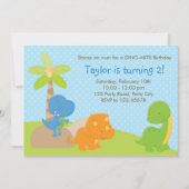 Invitation Dinosaur - Anniversaire de garçon / Bab (Devant)