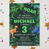 Invitation Dinosaur Anniversaire Enfants Garçon Dino Trex Jur