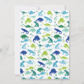 Invitation Dinosaur Anniversaire Fête Aquarelle Enfants Invit (Dos)