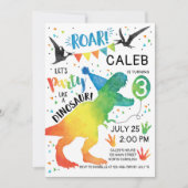 Invitation Dinosaur Anniversaire Fête d'invitation Comme un d (Devant)