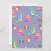 Invitation Dinosaur Anniversaire Fête Enfants Bold (Dos)