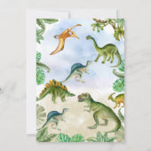 Invitation Dinosaur Anniversaire Fête Personnalisable Invitat (Dos)