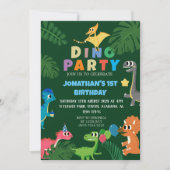 Invitation Dinosaur Anniversaire Simple Premier anniversaire (Devant)