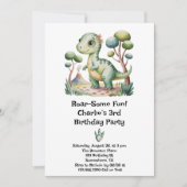 Invitation Dinosaur Aventure Boy's Birthday Party (Devant)