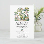 Invitation Dinosaur Aventure Boy's Birthday Party (Debout devant)