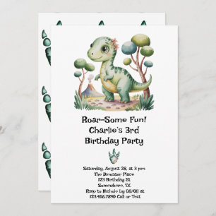 Invitation Dinosaur Aventure Boy's Birthday Party