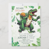 Invitation Dinosaur Boy Baby shower Party (Devant)