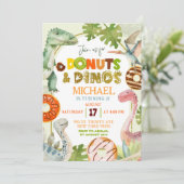 Invitation Dinosaur Boy Donuts et Dinos Anniversaire (Debout devant)