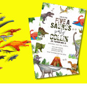 Invitation Dinosaur Cinq A Saurus 5E Anniversaire