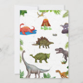 Invitation Dinosaur Cinq A Saurus 5E Anniversaire (Dos)