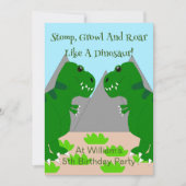 Invitation Dinosaur Design Fête d'anniversaire pour enfants (Devant)