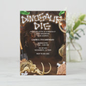 Invitation DINOSAUR DIG Bones Mystery Cave fête d'anniversair (Debout devant)