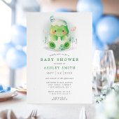 Invitation Dinosaur Egg Cute Watercolor Baby shower garçon