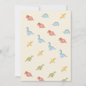 Invitation Dinosaur fête d'anniversaire (Dos)