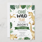 Invitation Dinosaur fête d'anniversaire (Devant)