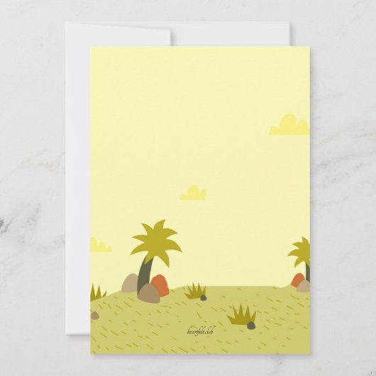 Invitation Dinosaur fête d'anniversaire (Dos)