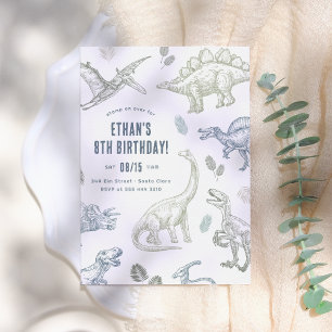 Invitation Dinosaur fête d'anniversaire