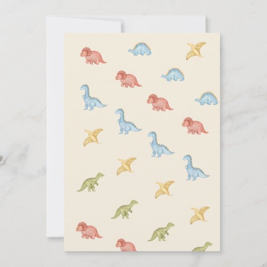 Invitation Dinosaur fête d'anniversaire (Dos)
