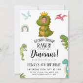 Invitation Dinosaur fête d'anniversaire (Devant)