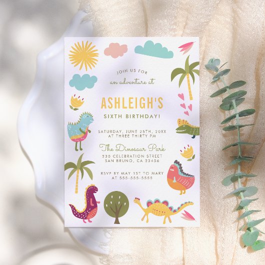 Invitation Dinosaur fête d'anniversaire | Anniversaire garçon