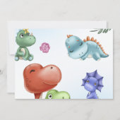 Invitation Dinosaur fête d'anniversaire d'un an à un saurus (Dos)