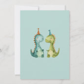 Invitation Dinosaur fête d'anniversaire pour enfants (Dos)