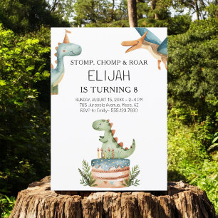Invitation Dinosaur fête d'anniversaire pour enfants