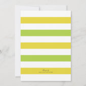 Invitation Dinosaur Green Fun mignon Enfants simples 1er anni (Dos)