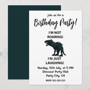 Invitation Dinosaur Je rigole Dinosaure Amusant Anniversaire