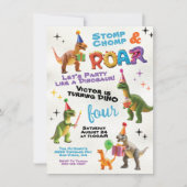 Invitation Dinosaur Jouet fête d'anniversaire (Devant)