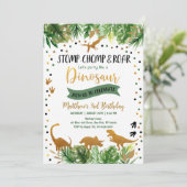 Invitation Dinosaur Jour de la verdure (Debout devant)