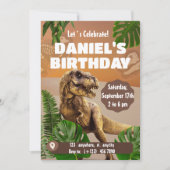 Invitation Dinosaur Jungle Anniversaires de enfants cadeaux (Devant)