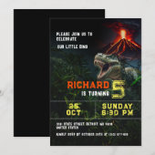 Invitation Dinosaur Lover Enfants personnalisable fête d'anni (Devant / Derrière)