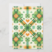 Invitation Dinosaur Lucky Petit Baby shower Shamrock (Dos)