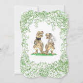 Invitation Dinosaur Mariage T-Rex Mariée et Salle de classe (Dos)