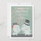 Invitation Dinosaur mariée moderne Mariage de chambre (Devant)