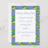 Invitation Dinosaur Motif mignon garçons Âge Anniversaire (Dos)