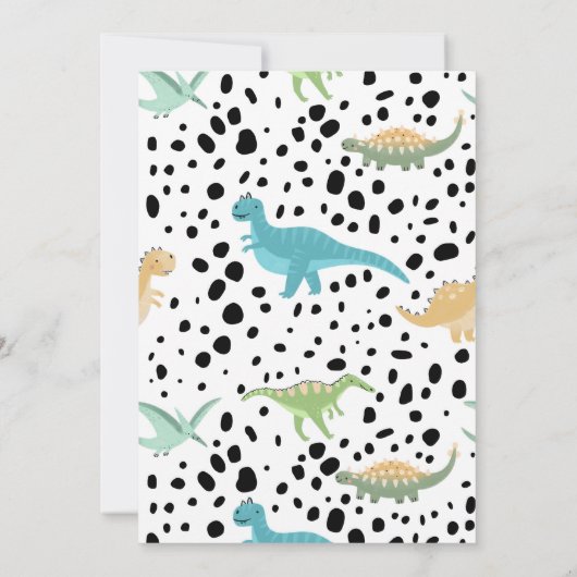 Invitation Dinosaur One-A-Saurs 1er anniversaire (Dos)