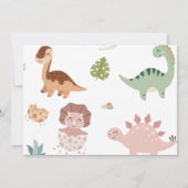 Invitation Dinosaur One Rex Boy 1er Anniversaire Photo (Dos)