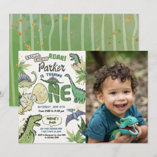 Invitation Dinosaur Party Thème Dinosaur 1er anniversaire