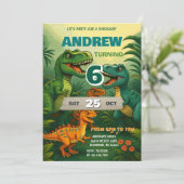 Invitation Dinosaur personnel World T-Rex Anniversaire pour g (Debout devant)