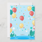 Invitation Dinosaur Photo fête d'anniversaire (Dos)