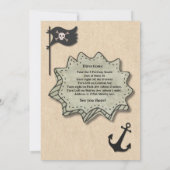 Invitation Dinosaur Pirate Twin Boys fête d'anniversaire Pers (Dos)