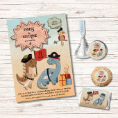 Invitation Dinosaur Pirate Twin Boys fête d'anniversaire Pers