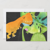 Invitation Dinosaur premier anniversaire garçon avec Photo (Dos)