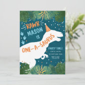 Invitation Dinosaur RAWR 1er Anniversaire (Debout devant)