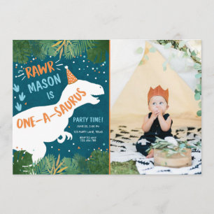 Invitation Dinosaur RAWR 1er Anniversaire